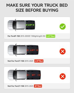 3W per <span class=keywords><strong>Ford</strong></span> F-150 camion materassino (5,5 piedi) 2015-2024/2025 per tutte le stagioni TPE Dog Friendly impermeabile antiscivolo tappetino antiscivolo - Product Image 2
