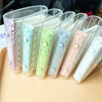 Carnet à 6 anneaux transparent personnalisé en gros avec pochettes pour cartes à collectionner, classeur de budget A7 en PVC