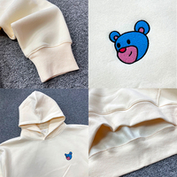 Hoodie Kasual Gaya Jalanan Retro Berbahan Katun 100% Berat dan Dicuci dengan Logo Kustom untuk Pria
