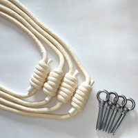 Ensemble d'accessoires de yoga en coton pur, sangle de stretching murale, sangle antidérapante résistante aux charges, essentielle pour le yoga et les étirements
