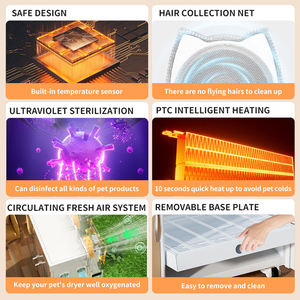 ตู้อบแห้งสัตว์เลี้ยงสุดหรู 550 ลิตร สไตล์โมเดิร์น ผลิตจากสแตนเลส ป้องกันแบคทีเรีย เป็นมิตรต่อสิ่งแวดล้อม สำหรับแมวและสุนัข เหมาะสำหรับใช้ในบ้านหรือร้านเสริมสวยสัตว์เลี้ยง - Product Image 3