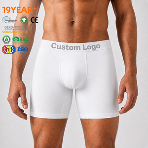 Calzoncillos y Bóxers con Logotipo de Marca Personalizado al por Mayor para el Mercado Saudí, Ropa Interior Masculina Cómoda de Algodón Orgánico Transpirable y Suave de Alta Elasticidad - Product Image 1