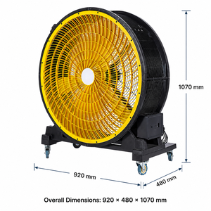 Industrial Mobile Cooling Fan With <b>Wheels</b> Large Airflow Fan for Workshop Warehouse and Production Area - Product Image 1