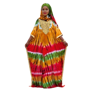 Nuevo caftán corto de algodón indio hecho a mano para mujer, vestido de trabajo informal con estampado Tie-Dye de lujo, decoración de encaje, gasa de tamaño libre hecha a mano - Product Image 1