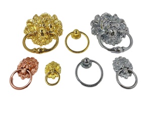 Kẽm hợp kim tủ xử lý với sư tử đầu thiết kế cho tủ quần áo ngăn kéo tủ Quần áo-lion đầu kéo rin - Product Image 4