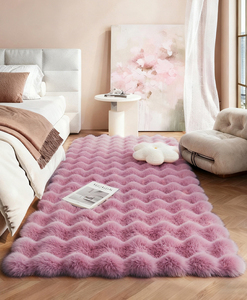 Tapis épais en fausse fourrure Morden pour salon, chambre d'enfant, tapis moelleux antidérapant pour sol doux - Product Image 2