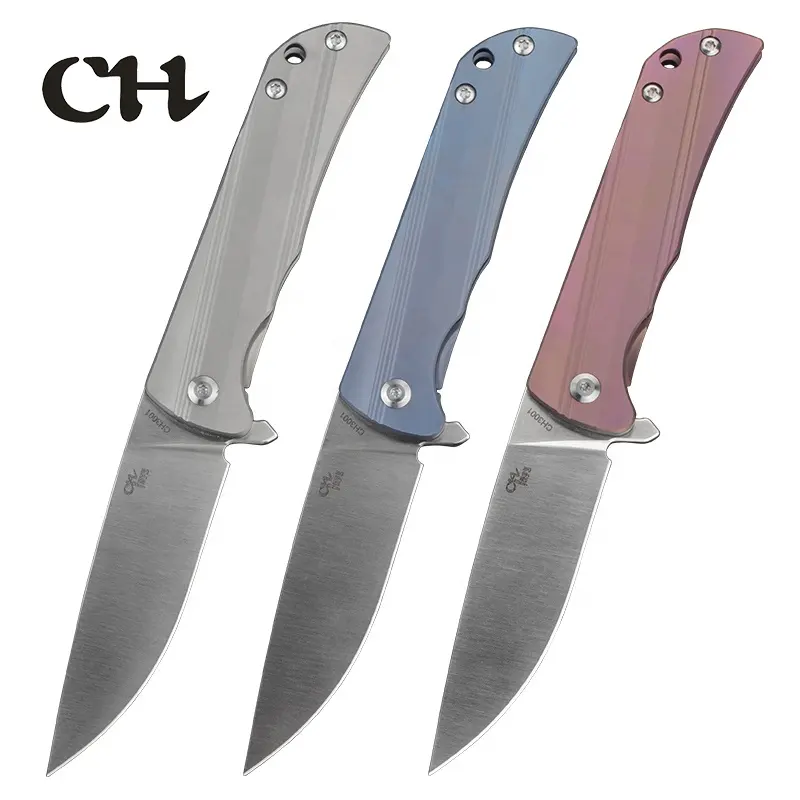 CH 3001Best Outdoor Camping Hunting Bushcraft EDC Folding Pocket Knife Tactical Paracord Survival Foldable Knife