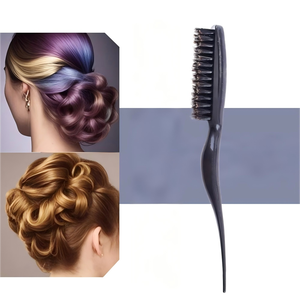 Brosse à cheveux professionnelle pour salon, vente chaude, poils noirs, peigne en plastique pour coiffure, outil de coiffage, peigne à queue, brosse à gros ventre pour - Product Image 6