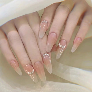 Français amande <span class=keywords><strong>faux</strong></span> <span class=keywords><strong>ongles</strong></span> <span class=keywords><strong>ongles</strong></span> artificiels français <span class=keywords><strong>ongles</strong></span> conseils couverture complète bleu couleur pointe presse sur <span class=keywords><strong>ongles</strong></span> courts avec de la colle de gelée - Product Image 5