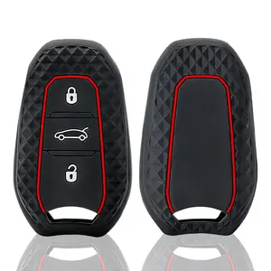 Coque de protection en silicone pour clé de voiture Peugeot 308 408 508 2008 <span class=keywords><strong>3008</strong></span> 4008 5008 et Citroën C4 C5 C6 C3-XR – Accessoires - Product Image 3