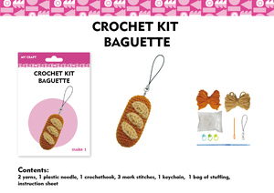 Kit de crochet amigurumi <span class=keywords><strong>VOSAN</strong></span> pour pain baguette mignon, porte-clés fait main, kit de couture DIY, kit de tricot pour débutants, pour les 7 ans et plus, pour les amateurs de loisirs créatifs - Product Image 4