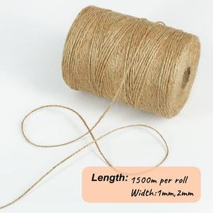 Ficelle en jute brute 1500m/rouleau, 2 brins, 1 mm 2 mm, ficelle de jardinage, bricolage, emballage cadeau, emballage, jardinage, <span class=keywords><strong>corde</strong></span> en jute - Product Image 3