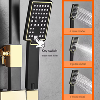 Ensemble de Douche de Salle de Bain Thermostatique 4 Fonctions avec Pluie Effet Piano, Corps en Laiton, Garantie 5 Ans