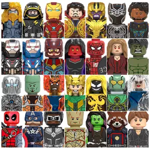 WM Blocks super-herói Top vender presente América spiderman Capitão Thores maravilha c-3po Building Blocks sets Brinquedos para Crianças