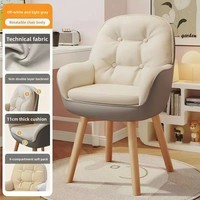 Chaise de maquillage de luxe, mobilier de maison, chaise de salle à manger en velours nordique, design rotatif à 360°, chaise de bureau confortable pour la maison