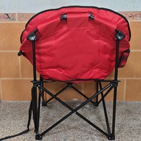 Chaise de Lune en Acier Robuste pour l'Extérieur, Confortable, Rembourré en Mousse, pour l'Hiver, Pliante, pour la Plage et le Camping, Pratique pour l'Extérieur