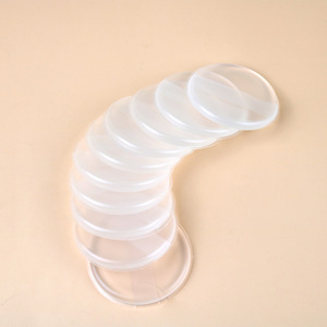 Poudre de maquillage en silicone transparente ronde élastique avec logo personnalisé, lavable - Product Image 3
