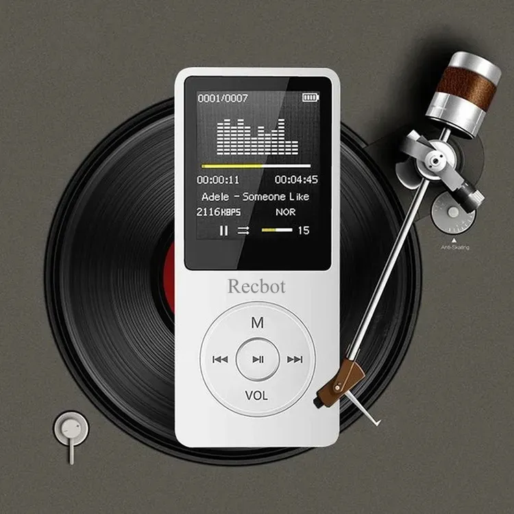 Recbot 2024 Hot MP3 âm nhạc máy nghe nhạc với LED hiển thị buit-in Loa di động không dây BT âm thanh Receiver âm nhạc chơi thể thao MP4