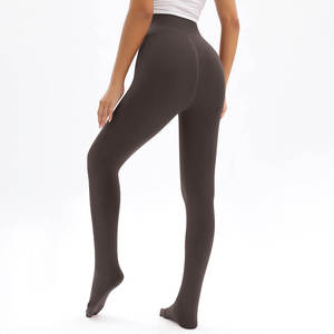 Leggings Invernali da Donna Taglie Forti, Neri, Elasticizzati, Traspiranti, in Pile, Spessi e Caldi - Product Image 6