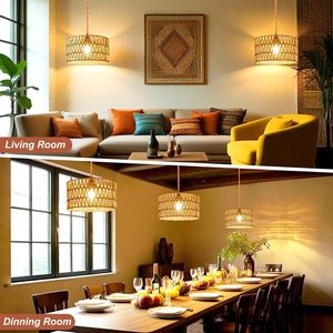 Lampes suspendues tissées en gros, luminaire suspendu en rotin, lampes suspendues, cordon de branchement, luminaire suspendu à brancher sur une <span class=keywords><strong>prise</strong></span> <span class=keywords><strong>murale</strong></span> - Product Image 6