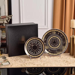 Service de table de luxe, cadeaux d'affaires royaux, service de table en porcelaine osseuse, ensemble de 4 pièces, service à café en céramique - Product Image 5