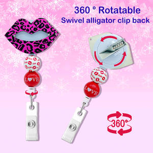 Custom Valentine Day Retractable <b>Nurse</b> <b>Badge</b> Reel ID <b>Name</b> Card <b>Badge</b> Holder with Alligator Clip for Nursing Student - Product Image 5