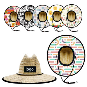 Bestverkochte Lifeguard Creatief Ontwerp Panama Verstelbare Comfortabele Zachte Vacht Hoed met Digitale Print Rand voor Buiten en Strand - Product Image 3