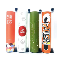 Emballage en tube de papier rigide pour sushis, de qualité alimentaire, personnalisé, en forme de cylindre, en rouleau