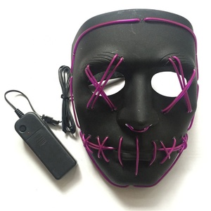 Halloween Promotion!! Offre Spéciale <span class=keywords><strong>La</strong></span> <span class=keywords><strong>Purge</strong></span> Led Lumineux Lumineux Parti EL Fil Néon Masque - Product Image 5