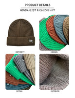 Cappello invernale Unisex con cappello da sci ricamato in maglia 3D cappello con teschio lavorato a maglia