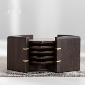 Solid Wood <b>Tea</b> Coasters Square Walnut Wood Crane Design For Kung Fu <b>Tea</b> <b>Set</b> Afternoon <b>Tea</b> Use - Product Image 2