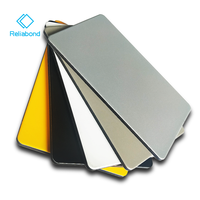 Letrero de Panel compuesto de aluminio ACM superventas, espejo de impresión cepillado anodizado para decoración de tiendas al aire libre, construcción