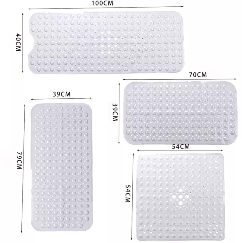 Пользовательский ПВХ нескользящий водонепроницаемый Массажный коврик для ванной, моющийся коврик для ванной, коврик для ванной