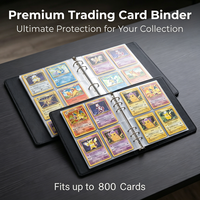 Classeur de cartes TCG personnalisé 800 pochettes, album de cartes à collectionner Pokémon, classeur de collection 12 compartiments avec logo