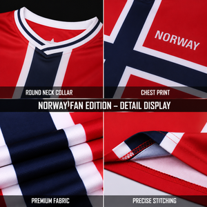 Maillot de Foot Norvège 2026 Version Fan Homme – Haut de Sport Respirant Personnalisable avec Nom et Numéro - Product Image 4