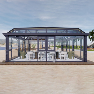 Cielo stellato moderno in lega di alluminio doppio temperato Low-E vetro eco-friendly camera <span class=keywords><strong>hotel</strong></span> all'aperto ville parasole a baldacchino sole - Product Image 2