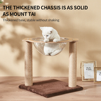 Tour d'arbre à chat durable cadre d'escalade grattoir velours bois sisal peluche-chat griffoir maison dans un emballage en carton