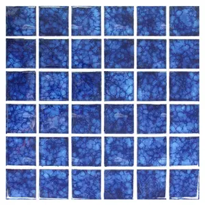Bluwhale Tile One Stop Supplier Decoration Mosaics Patterns 2x2 Sky Blue Mozaik Tile Swimming Pool