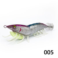 Leurre de pêche en bois lumineux avec perle grésillante et pattes souples