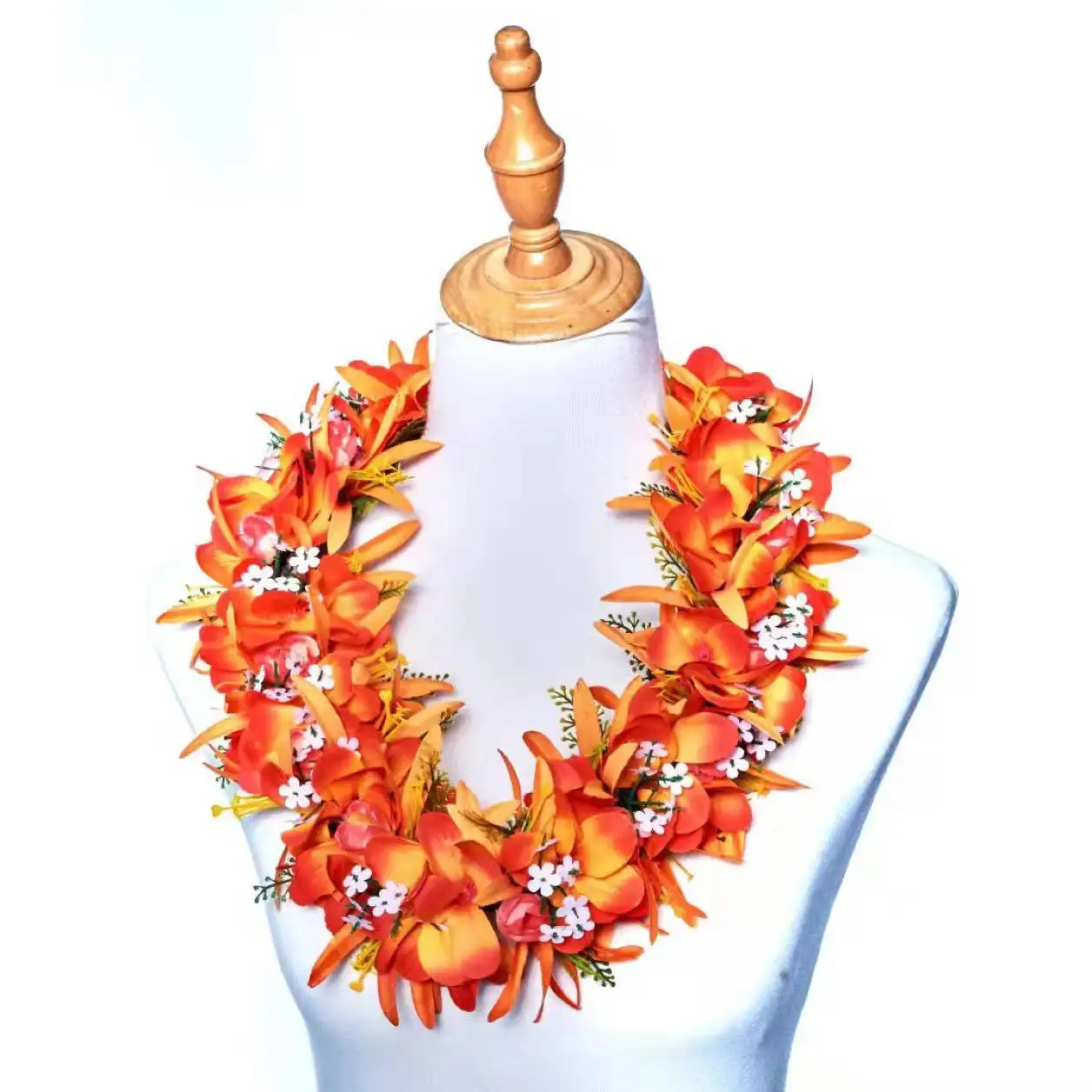 Vòng Cổ Nhung Nhân Tạo Kết Hợp Của Plumeria Hoa Lily Leis KN-hls009 64CM Vòng Cổ Cô Gái Hula Tiệc Khiêu Vũ Hawaii Vòng Hoa Tiệc Tùng
