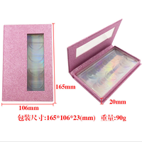 Boîte de rangement de faux cils, 5 paires, rose, vente en gros, livraison gratuite