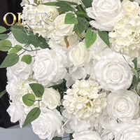 Arrangement floral de table pour mariage et Saint-Valentin, boule de fleurs artificielles en soie, roses vertes et blanches séchées, fabrication artisanale, directement de l'usine