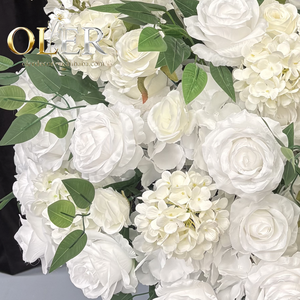 Composizione Floreale per Matrimoni <span class=keywords><strong>e</strong></span> San Valentino, Sfera di Fiori Artificiali in Seta Bianca <span class=keywords><strong>e</strong></span> Verde, Produzione Diretta - Product Image 4