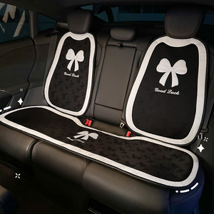 Coussin de siège de voiture complet en velours universel respirant pour l'avant, toutes saisons, motif porte-bonheur - Product Image 4