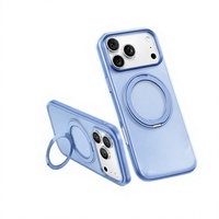 Coque TPU compatible pour 17 Pro, rotation à 360 degrés, magnétique, ultra-fine, antidérapante, avec support intégré et protection au toucher agréable.