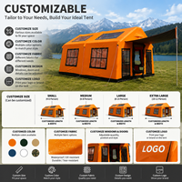 Tente de camping gonflable familiale surdimensionnée, spacieuse, imperméable, pour toutes les saisons, idéale pour les grandes familles et les séjours de camping de plusieurs jours