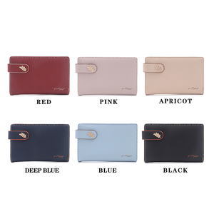 Portacarte in <span class=keywords><strong>Pelle</strong></span> Retrò Multifunzionale Prettyzys con Motivo a Foglie in Metallo, Elegante <span class=keywords><strong>Portafoglio</strong></span> con Fibbia Piatta - Product Image 4