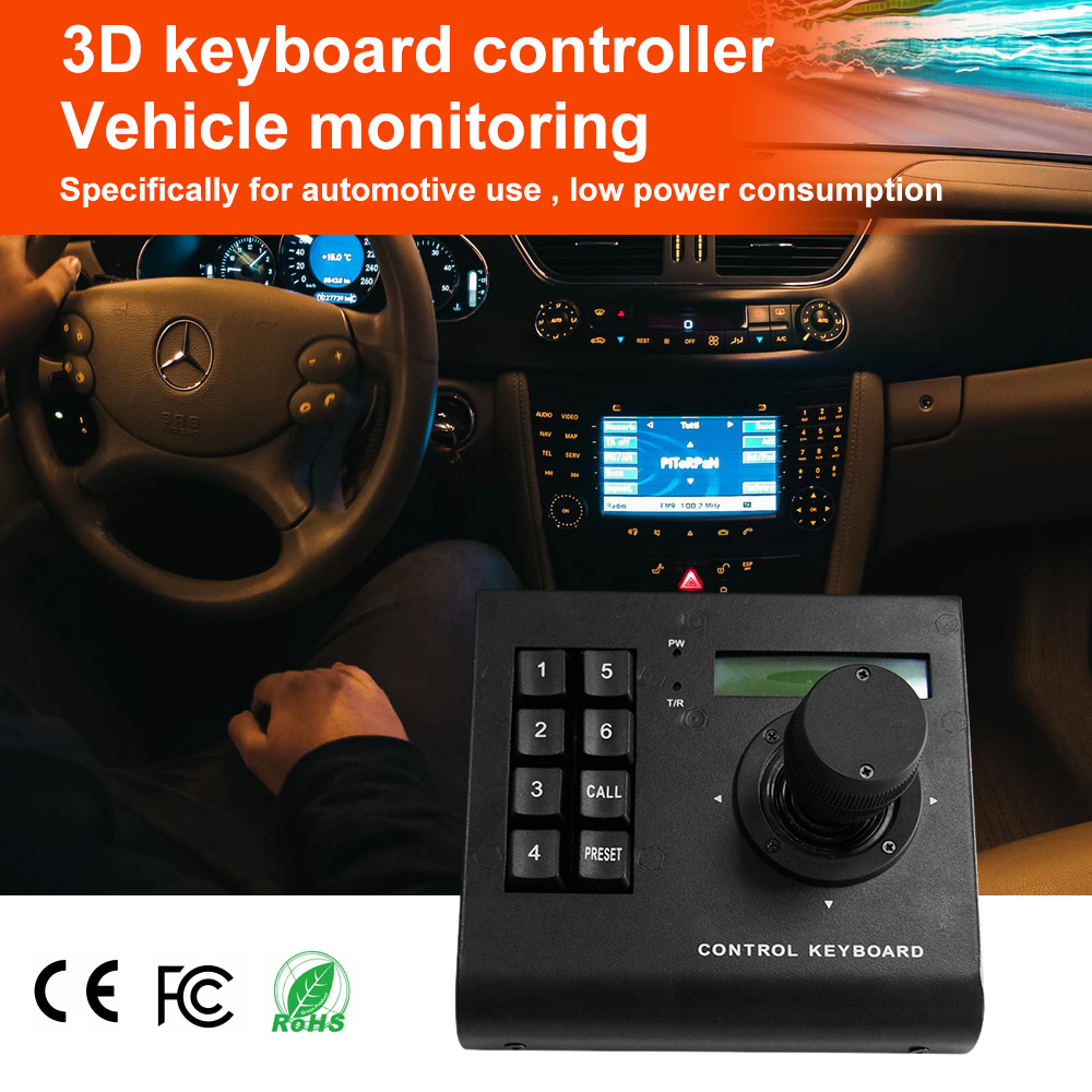 3D PTZ Mini Joystick Keyboard for Speed Dome Camera | RS485