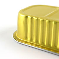 Barquette rectangulaire en aluminium jetable avec couvercles pour gâteaux, brownies et conservation des aliments