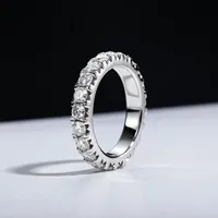 Bague en argent sterling 925 MuShan Designer Jewelry, bague unique en moissanite pour l'épouse, plaquée or véritable 18 carats, bagues fines brevetées MST